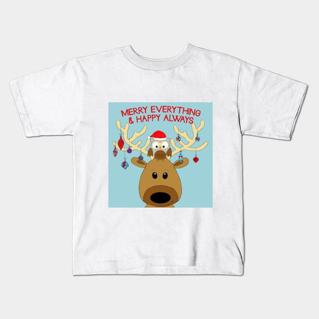 Merry Everything & Happy Always Kids T-Shirt by valyaz40